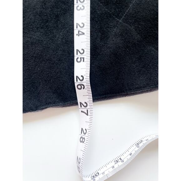 Women's Ecru Black/Gray Suede Quilted Vest Size XL - Picture 5 of 9